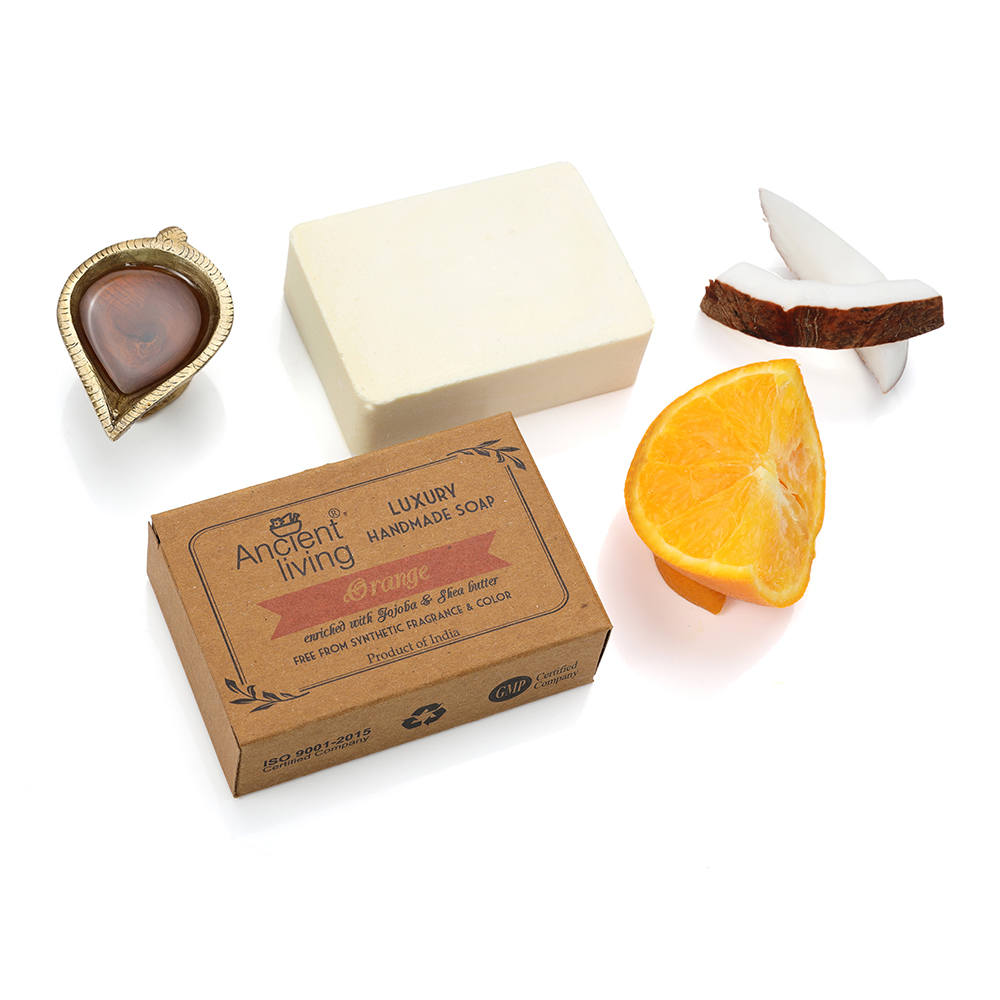 Ancient Living Orange Luxury Handmade Soap(Set of 3) 100gm
