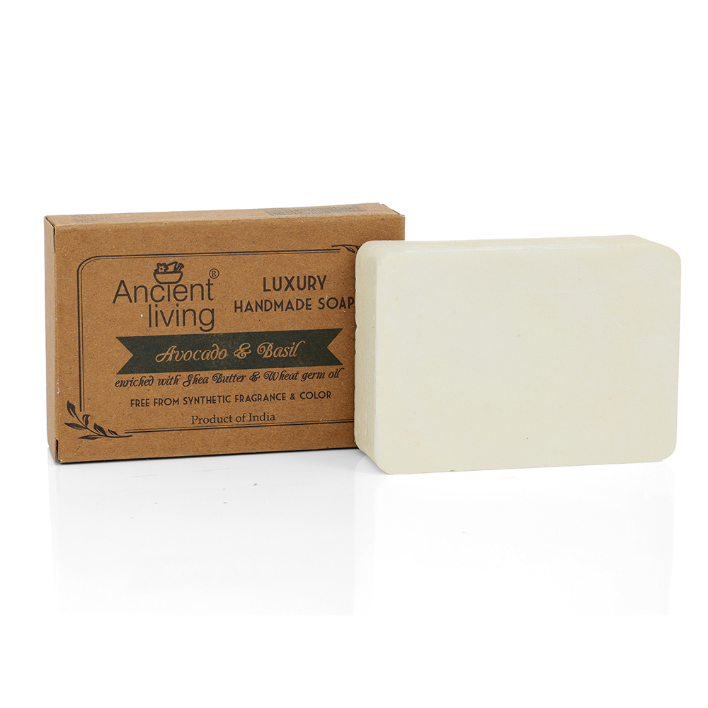 Ancient Living Avacado & Basil Luxury Handmade Soap(Set of 3) 100gm