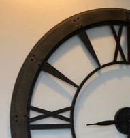 Metal Wall Clock, Easy to Read for Living Room/Home/Kitchen/Bedroom/Office