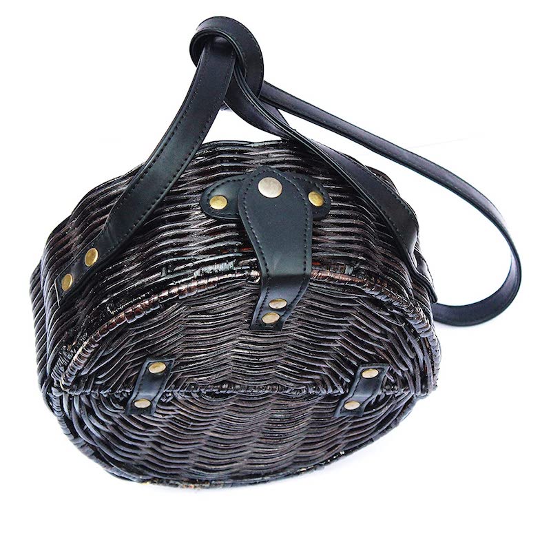 Handmade Bamboo Handbag  ( Black )