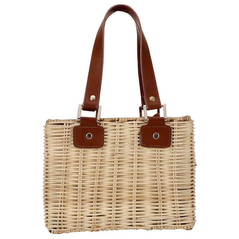 Wicker Lunch Office Bag / Lunch Bag ( Brown )
