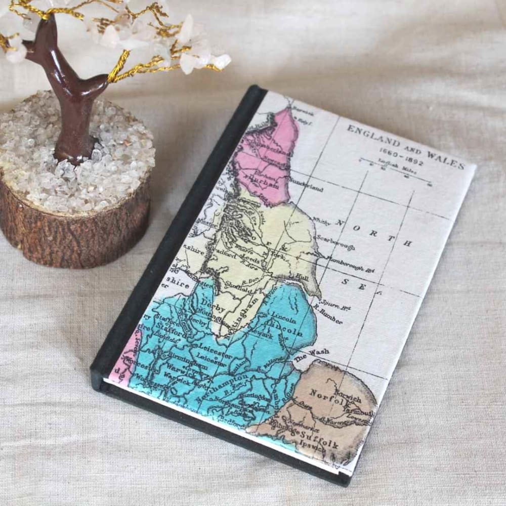 Hardcover Recycled Paper Journal World Map