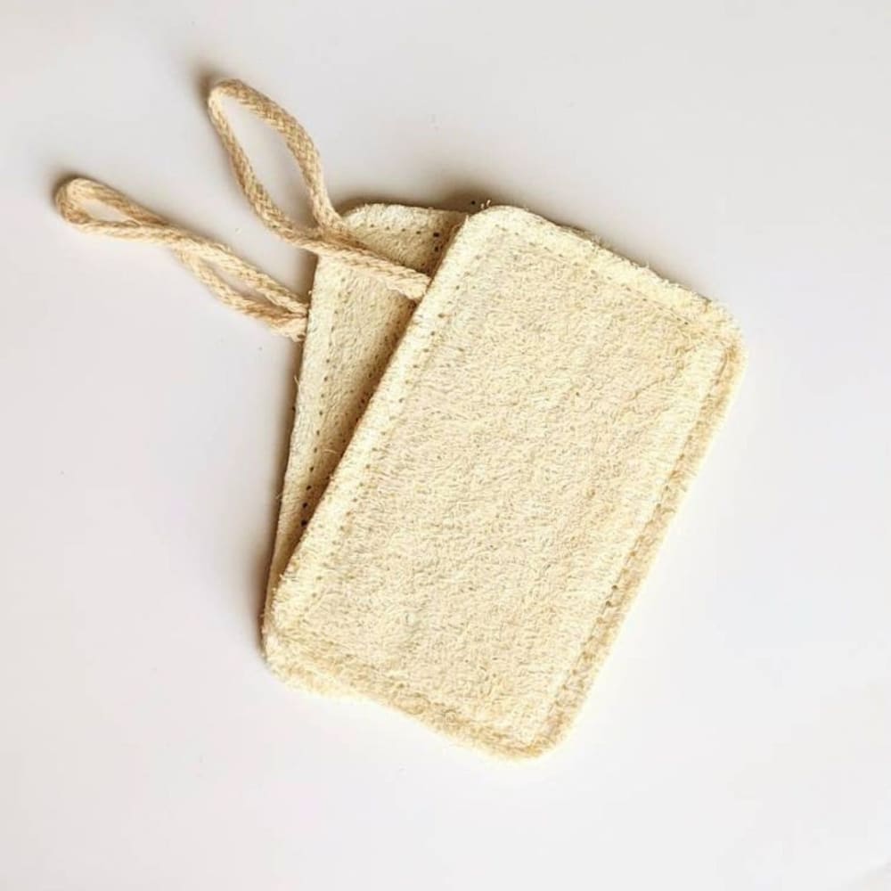 Natural Loofah Body Scrubber- Pack of 2 - Rectangle Shape