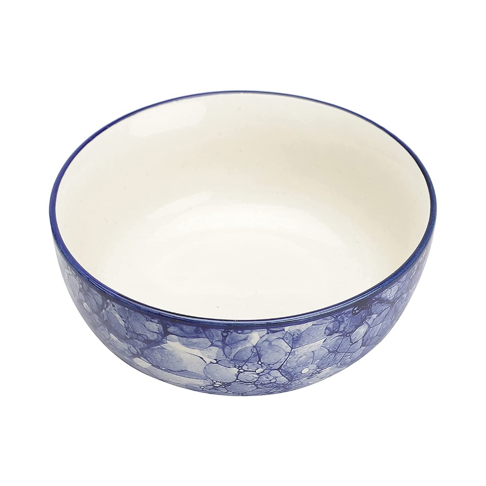 Lane Ceramic Mixing Bowls, Blue Set of 4